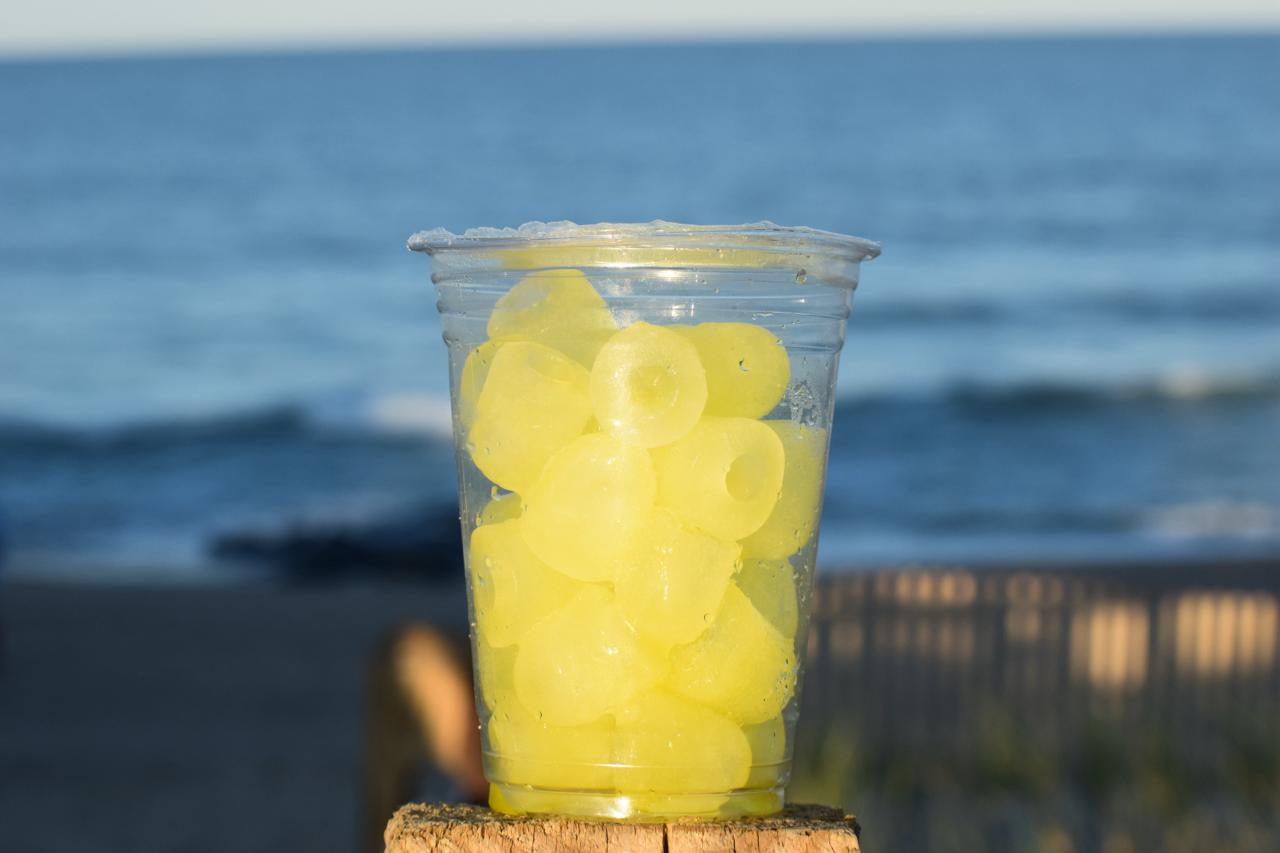 Lemon QBZ flavored ice cubes