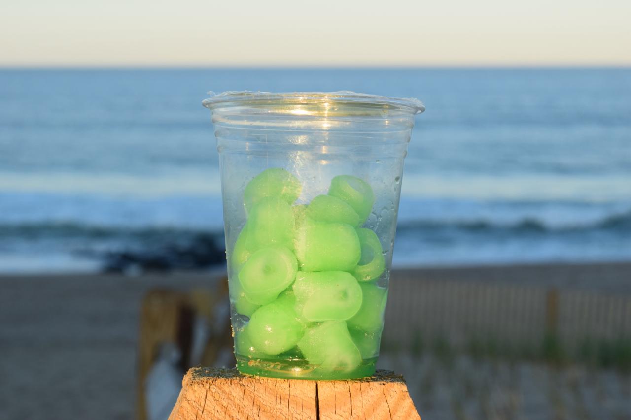 Lime QBZ flavored ice cubes
